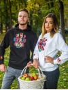 Men’s Hoodie with printed embroidery pattern "Wedding"